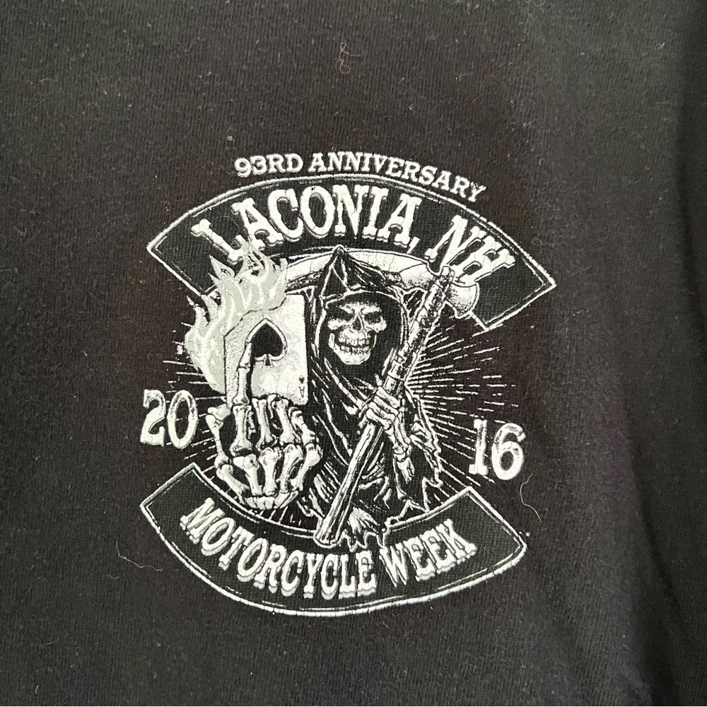 Laconia NH Motorcycle Week 2016 Long Sleeve T Shirt - Picture 2 of 4
